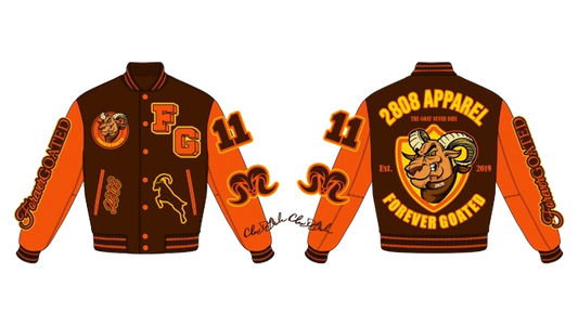 (PRE-ORDER) BROWN/ORANGE LIMITED EDITION FG VARSITY JACKET